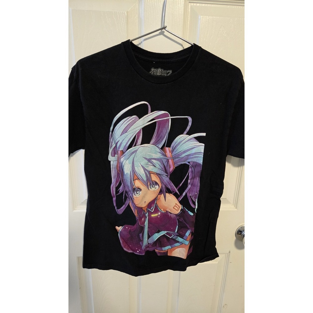 Hatsune Miku Anime Graphic T Shirt Black Medium Vocaloid Tee Official Japan Pop!